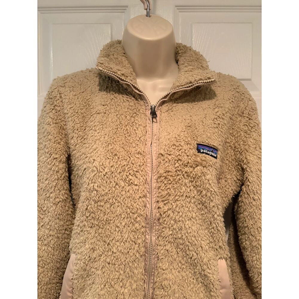 Patagonia Los Gatos Teddy Fleece‎ Zip Jacket Womens S Beige Tan 25210 FA14